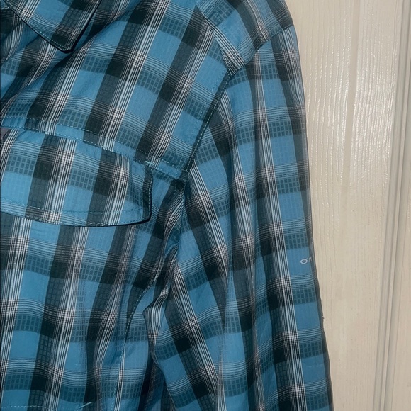 🆕Columbia Women's Silver Ridge Lite Long Sleeve Shirt, Turquoise Plaid, 1X - Picture 4 of 4